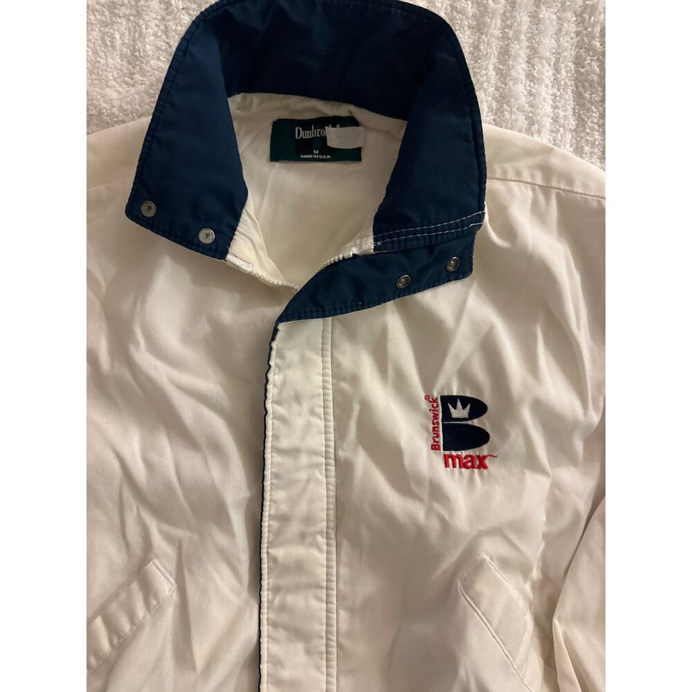 Vintage Dunbrooke Brunswick Max Bowling Jacket Mens M Red White Blue USA 80s - Picture 2 of 8